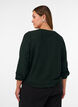 Bluse mit vertikaler Struktur und Glitzerfaden, Gr&uuml;n, Model image number 2