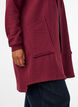 Langer Cardigan mit Kapuze und Rei&szlig;verschluss, Rot, Model image number 3