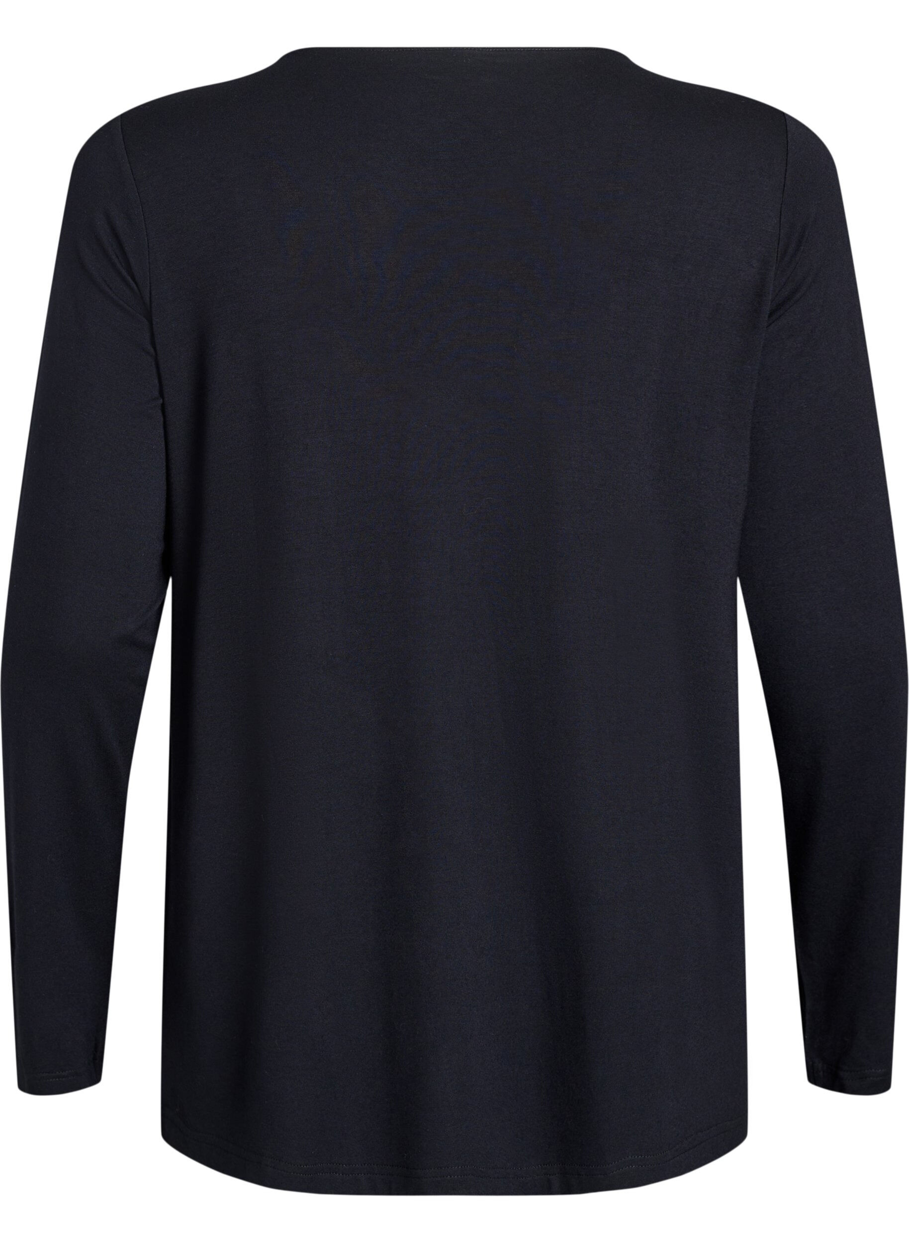 Zizzi Kimono aus Viskose, Schwarz, Packshot image number 1