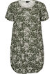 Kurz&auml;rmliges Baumwollkleid mit Aufdruck, Gr&uuml;n, Packshot image number 0
