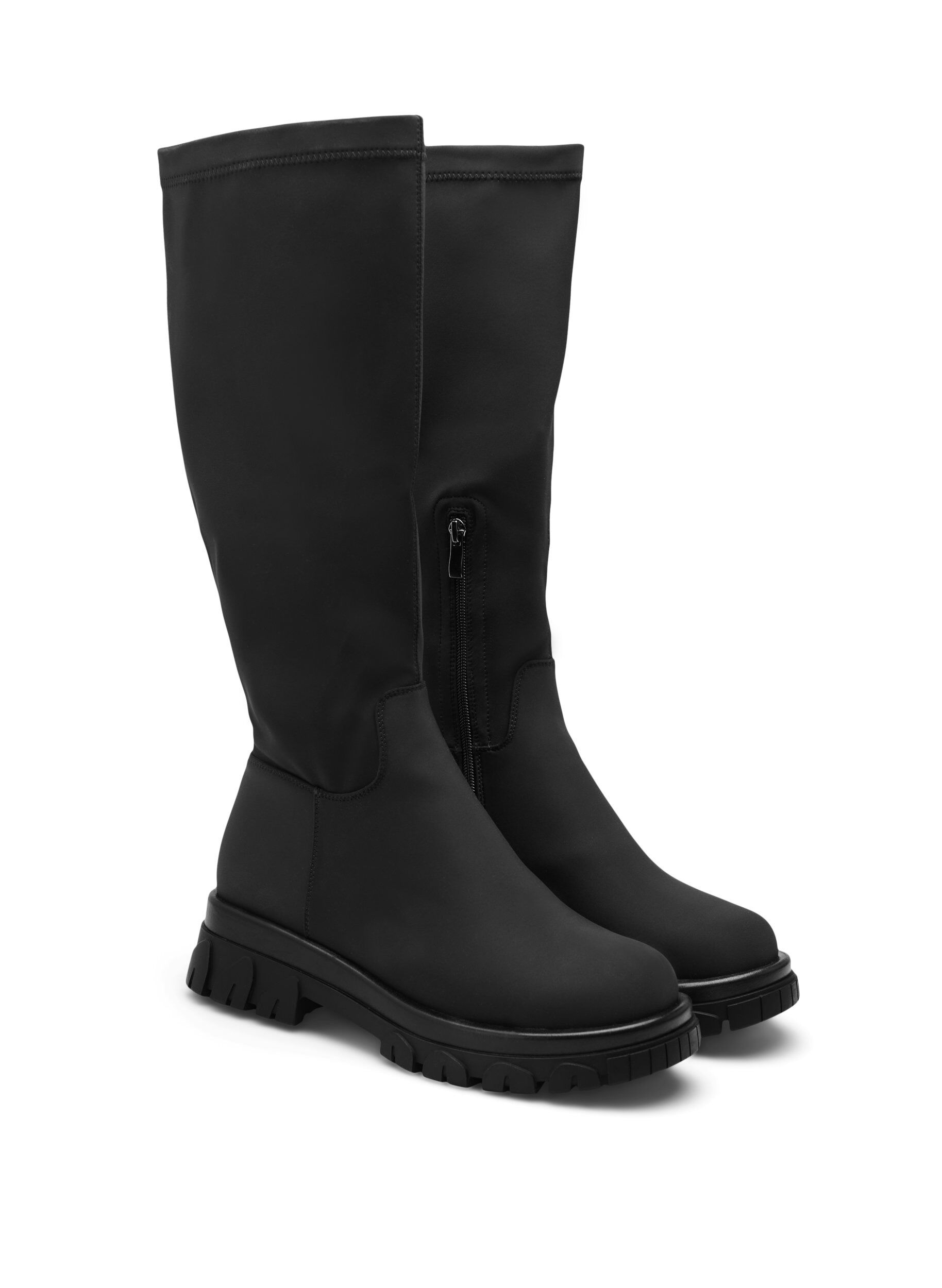 Zizzi Extra-Weite - Hoher Stiefel mit Stretchanteil, Schwarz, Packshot image number 1