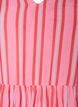 Gestreiftes Midikleid mit Empire-Schnitt und R&uuml;schen, Pink, Packshot image number 2