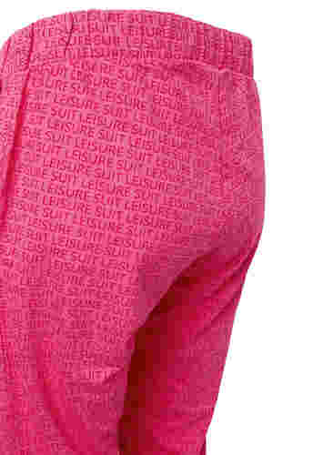 Jogginghose mit Print und Taschen, Hot Pink AOP, Packshot image number 3
