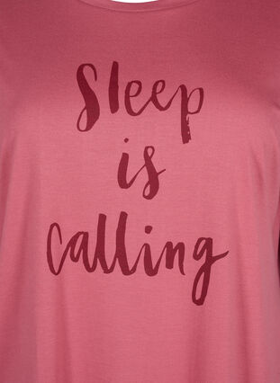 Kurzärmliges Nachthemd mit Textdruck, Slate Rose Sleep, Packshot image number 2