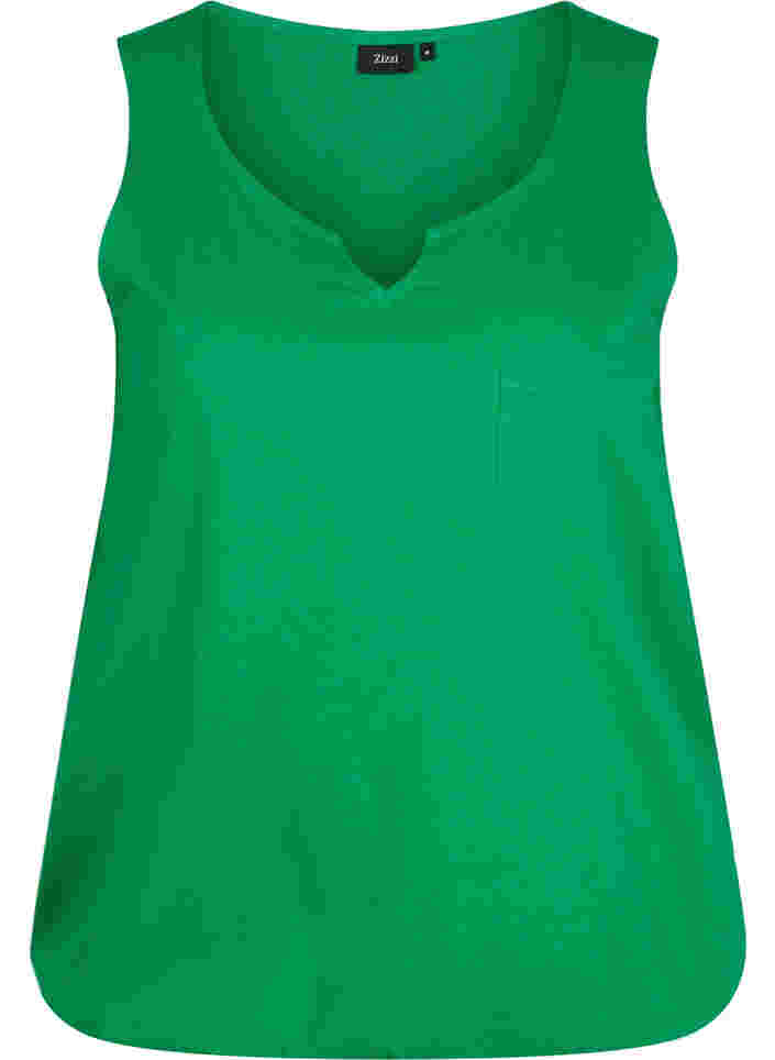 Baumwolltop mit Gummibund im Saum, Jolly Green, Packshot image number 0