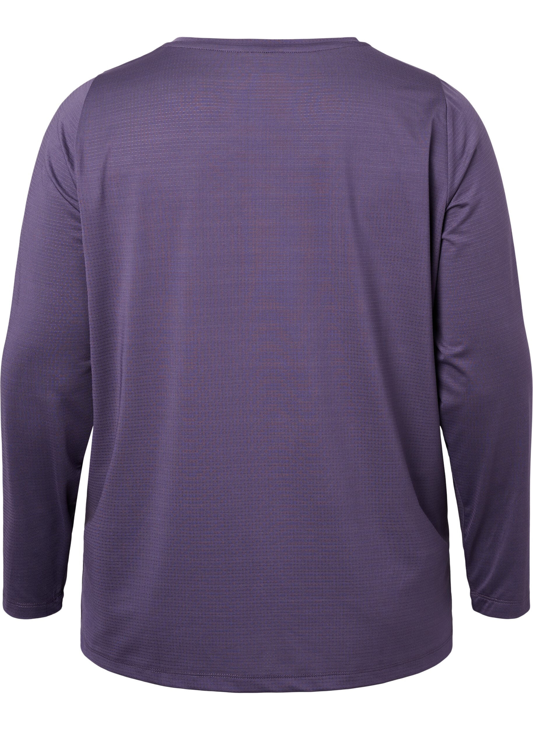 Zizzi Lang&auml;rmlige Trainingsbluse mit Struktur, Purple Plumeria, Packshot image number 1