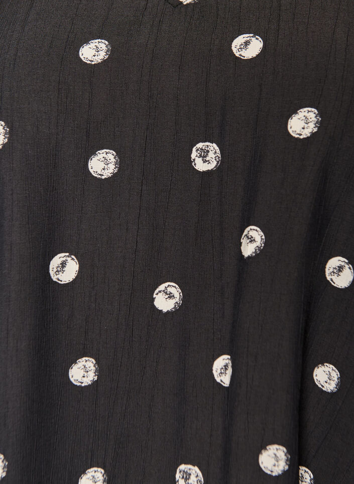 Bluse aus Viskose mit gerafften &Auml;rmeln, Schwarz, Packshot image number 2