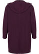 Langer Strickcardigan aus Wolle mit Kapuze, Potent Purple Mel., Packshot image number 1