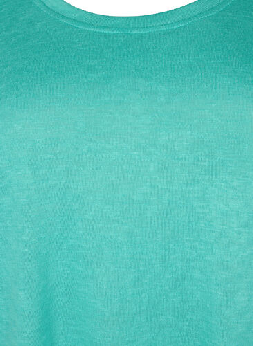 Bluse mit 3/4 Ärmel, Turquoise, Packshot image number 2