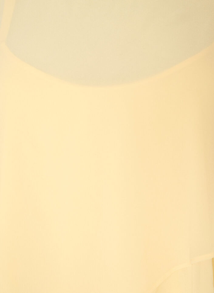 Maxikleid mit R&uuml;schen-Volants und abnehmbarem Cape, Gelb, Packshot image number 2