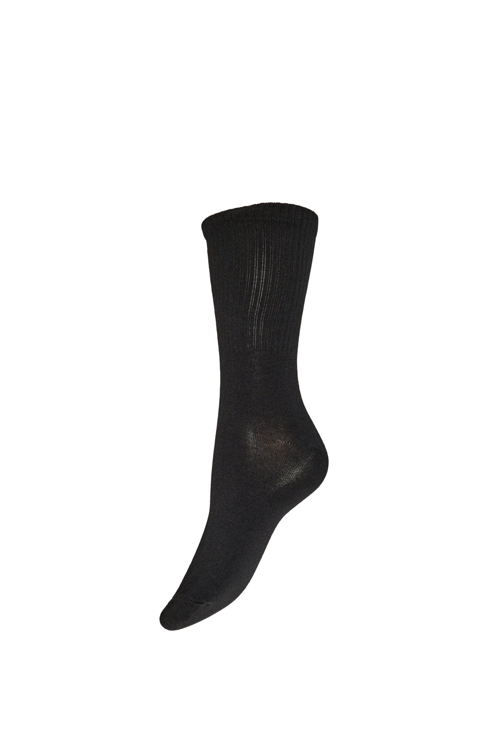 ZizziGerippte Socke aus Baumwolle, Schwarz, Packshot image number 0