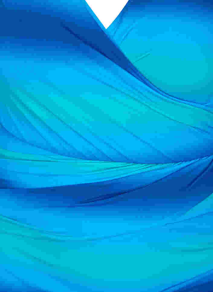 Bedruckter Badeanzug mit weicher Wattierung, Blue Green, Packshot image number 2