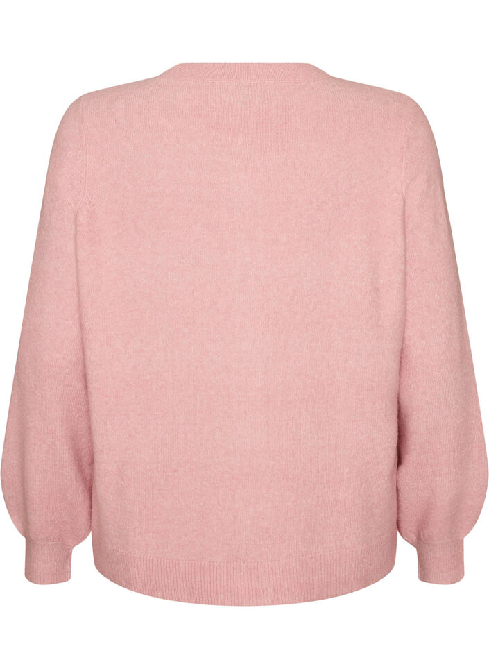 Strickjacke aus weichem Strick mit goldfarbenen Kn&ouml;pfen, Rot, Packshot image number 1