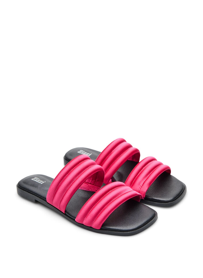 Sandale mit gepolsterten Riemen, Pink, Packshot image number 1