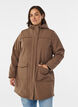 Wasserabweisende Softshell-Jacke mit Steppfutter, Braun, Model image number 0