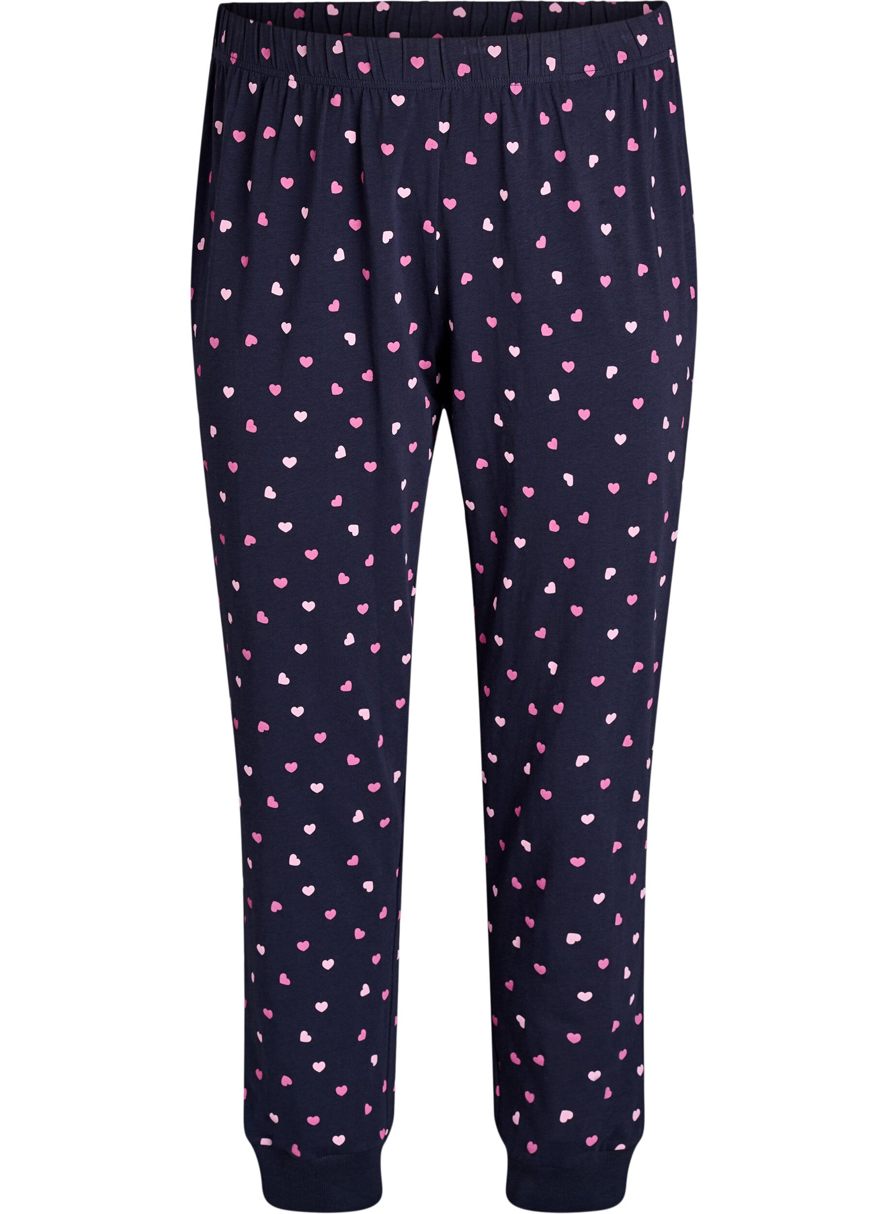 Zizzi Bedruckte Pyjamahose, Blau, Packshot image number 0