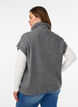 Strickweste mit hohem Kragen und kurzem Rei&szlig;verschluss, Grau, Model image number 2
