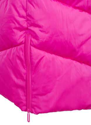 Langer Puffermantel mit Kapuze und Taschen - Pink - Gr. 42-64 - Zizzi