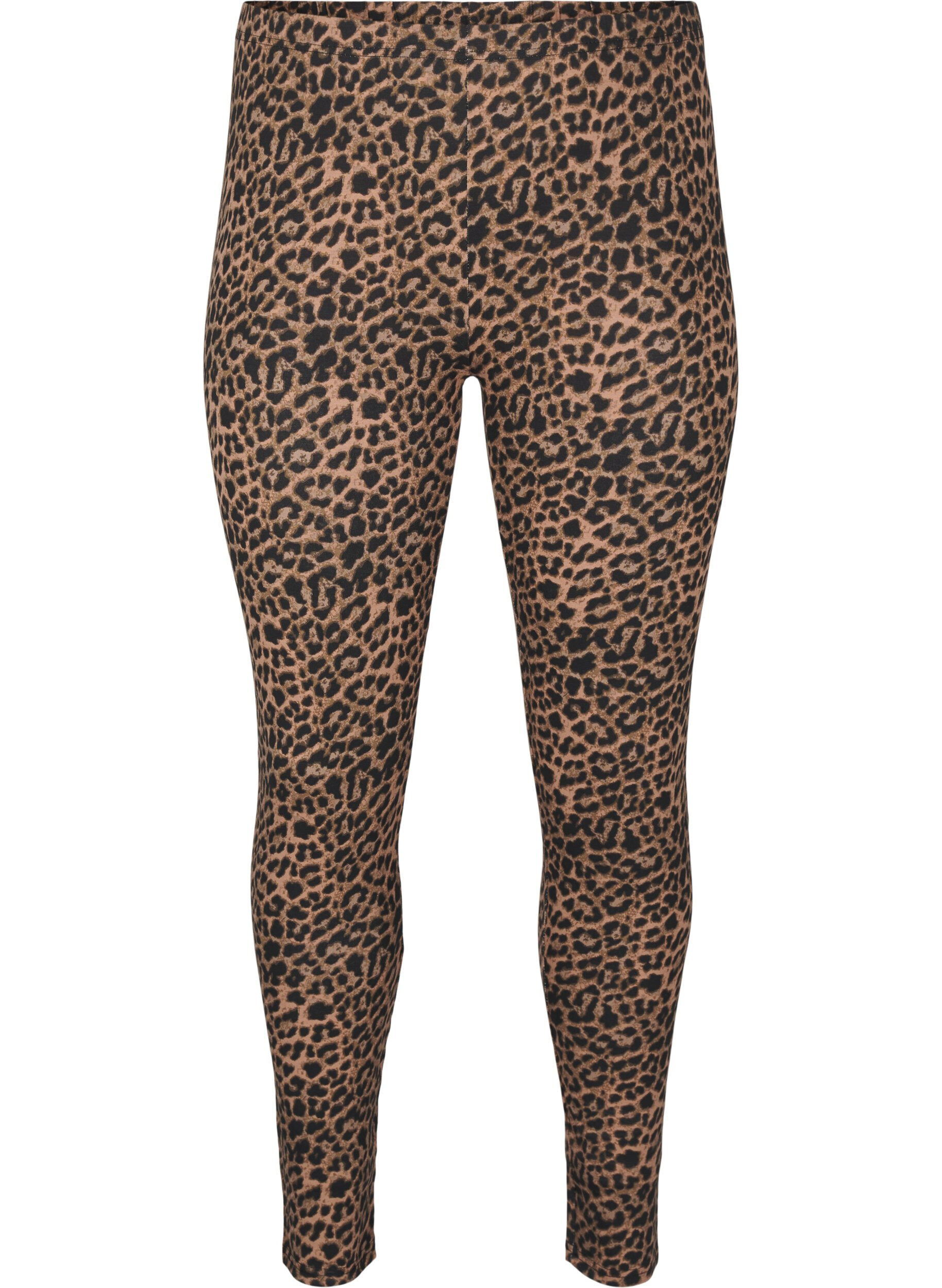 Zizzi Leggings aus Viskose mit Zebraprint, Schwarz, Packshot image number 0