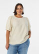 Bluse aus Viskose mit halben Ärmeln, Beige, Model image number 0