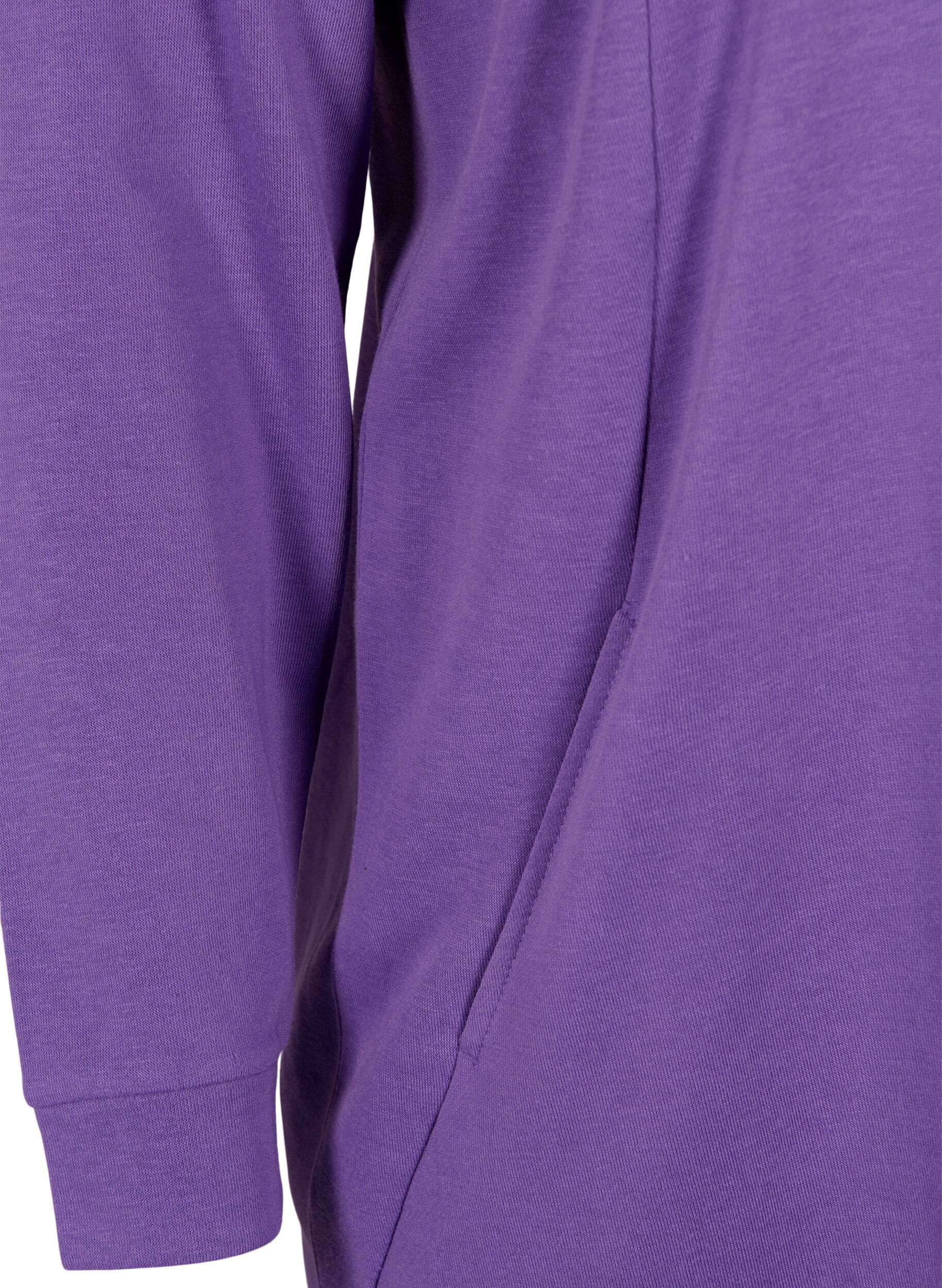 Zizzi Pulloverkleid mit V-Ausschnitt, Deep Lavender, Packshot image number 3