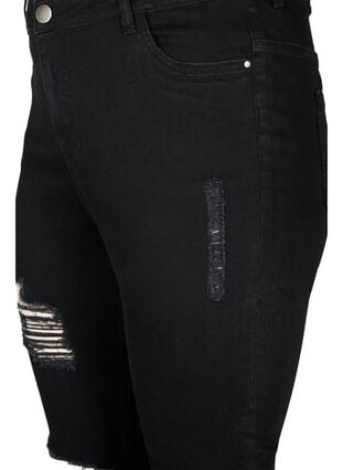 Eng anliegende Jeans mit Schlitzen, Black, Packshot image number 2