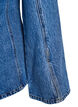 Jeansjacke mit formgebenden N&auml;hten und V-Ausschnitt, Blau, Packshot image number 4