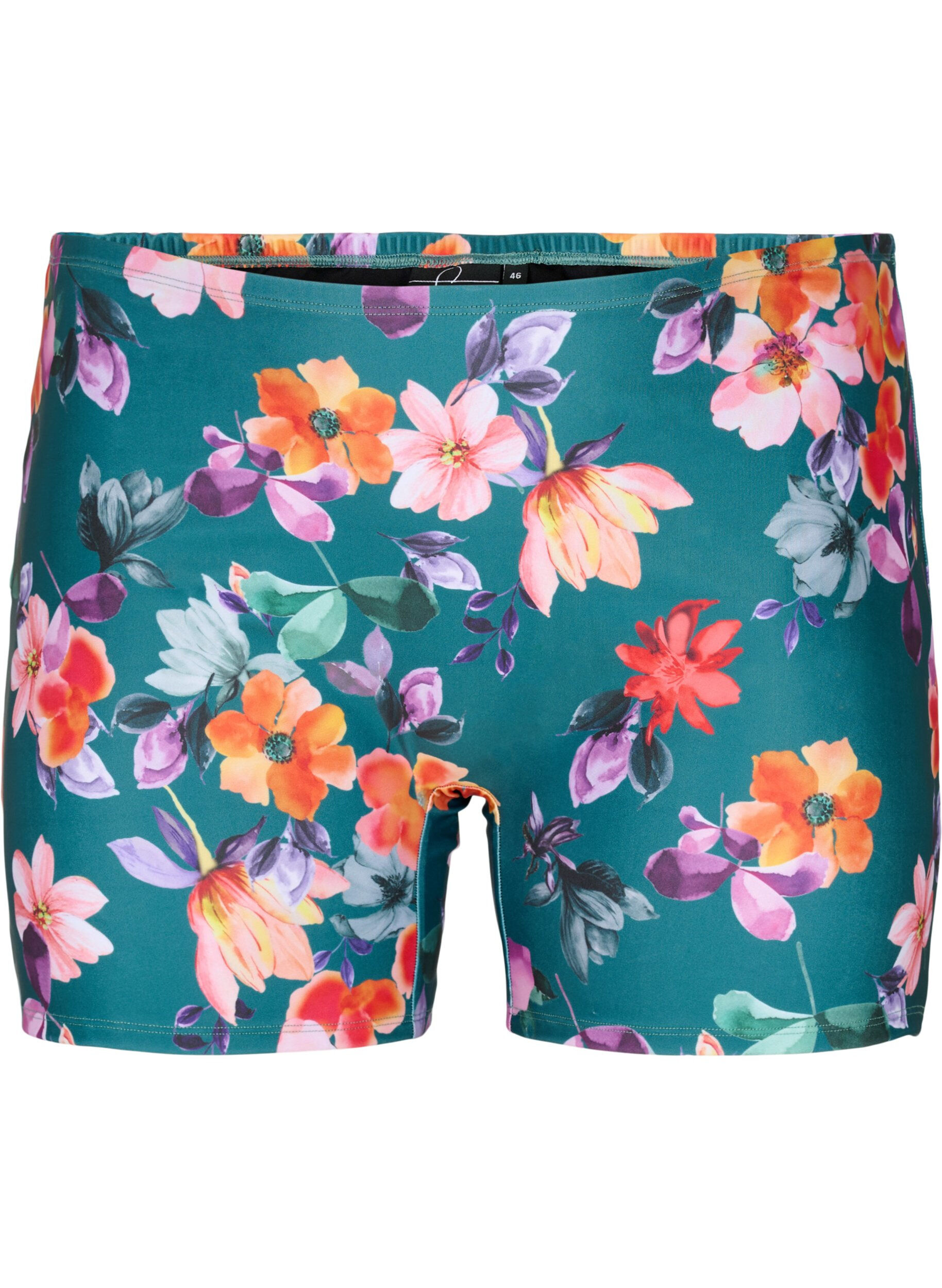 Zizzi Badeshorts mit Blumenmuster, Meave Print, Packshot image number 0