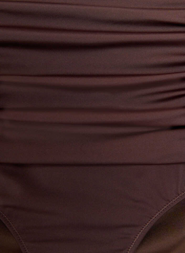 Bikini-Unterteil mit hoher Taille, Braun, Packshot image number 2