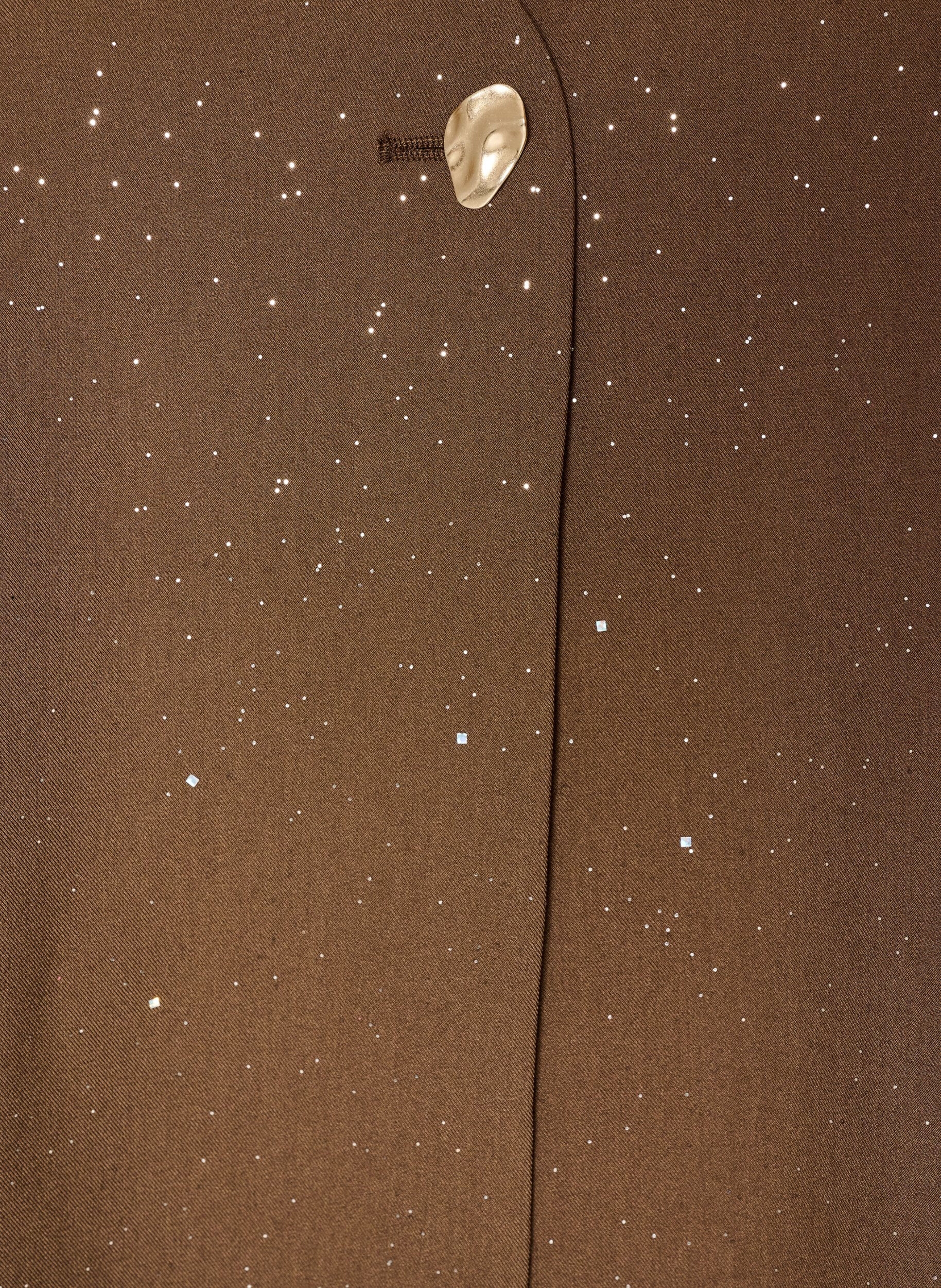 ZizziBluse mit Glitzer und V-Ausschnitt, Braun, Packshot image number 2