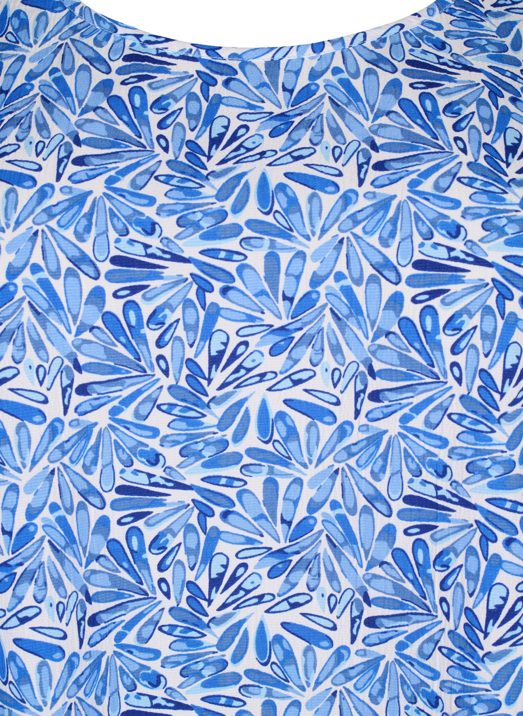 Zizzi Flash &ndash; &Auml;rmelloses Top mit Aufdruck, Blau, Packshot image number 2