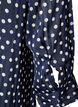 Gemusterte Bluse mit Stehkragen und 3/4-&Auml;rmeln, Blau, Packshot image number 3