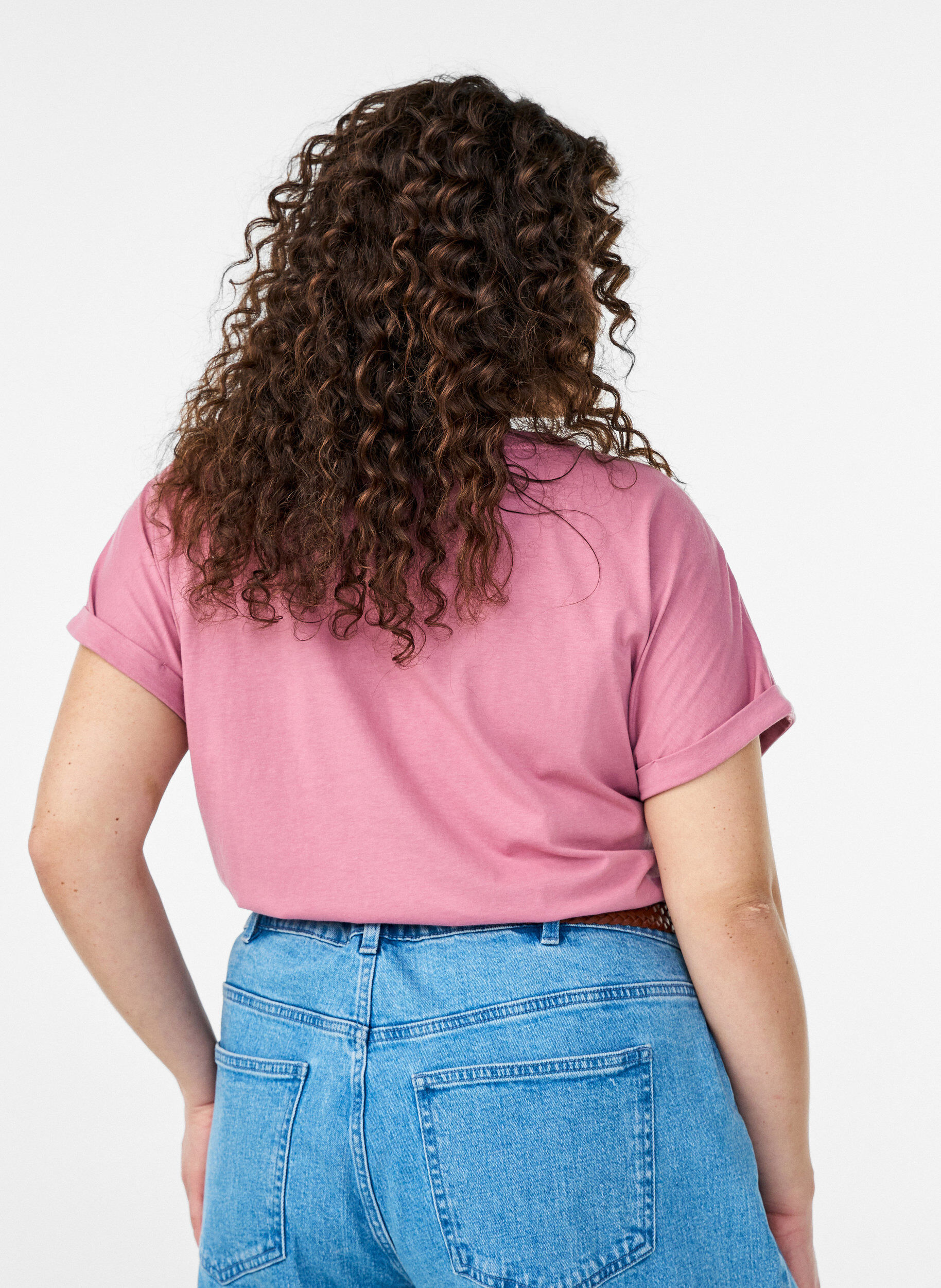 ZizziKurz&auml;rmeliges T-Shirt aus Baumwollmischgewebe, Rot, Model image number 2