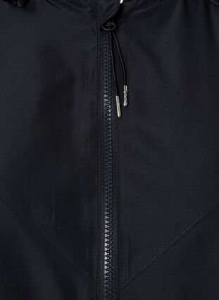 Kurze Jacke mit Kapuze und verstellbarer Saum, Black, Packshot image number 2
