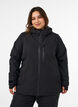 Skijacke mit Kapuze und Rei&szlig;verschlusstaschen, Schwarz, Model image number 0
