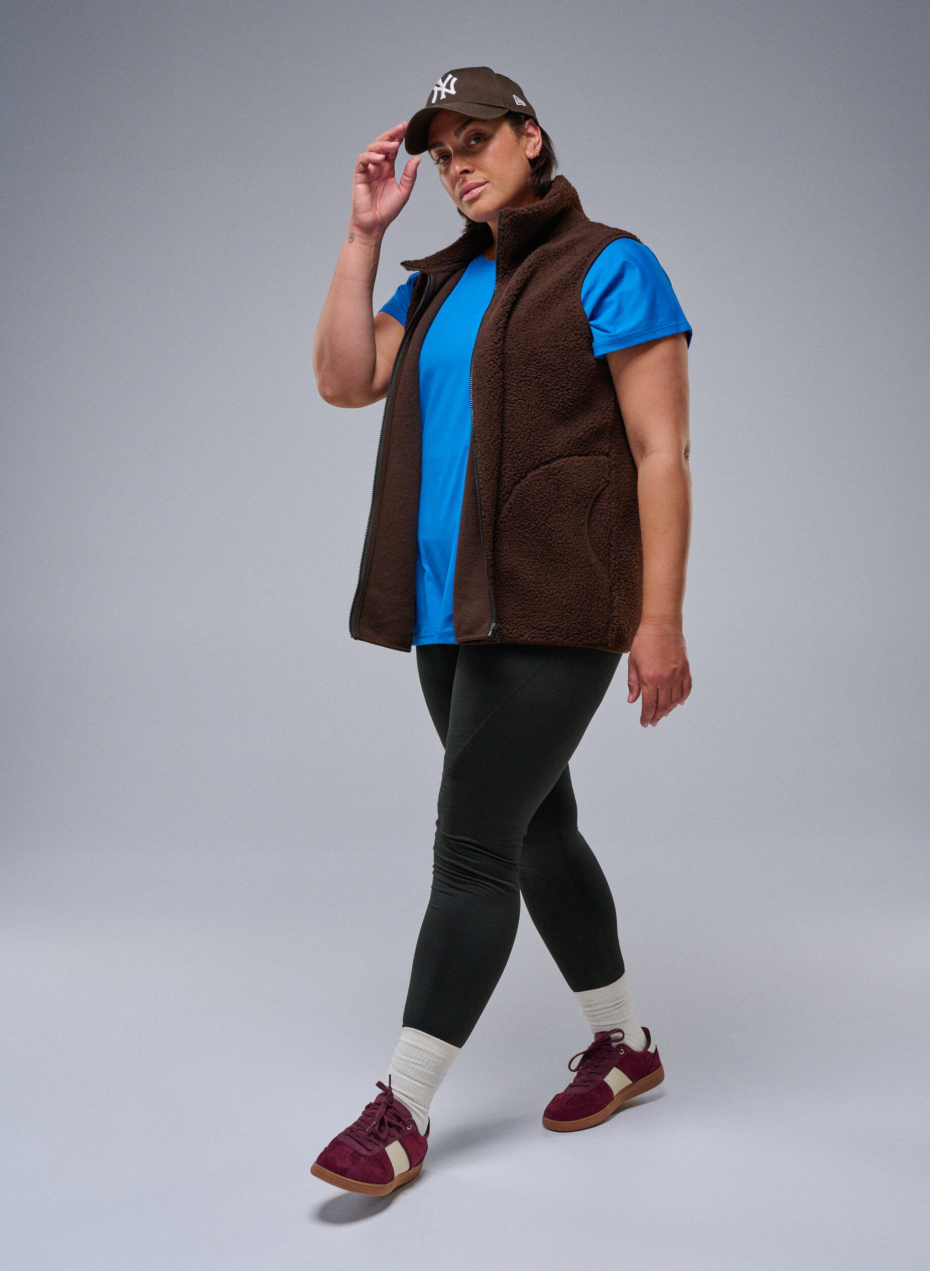 Zizzi Trainingstights mit Fleecefutter, Schwarz, Image image number 0