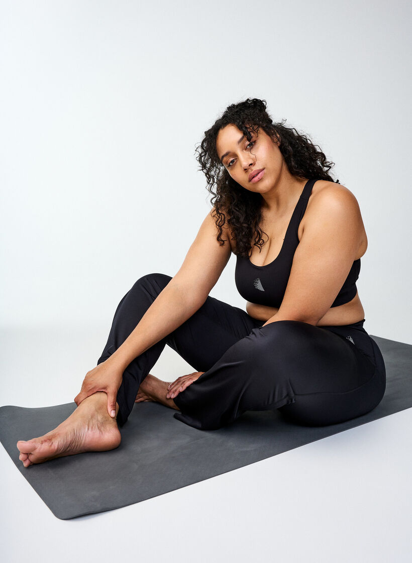 Flared Trainingshose, Schwarz, Image image number 1