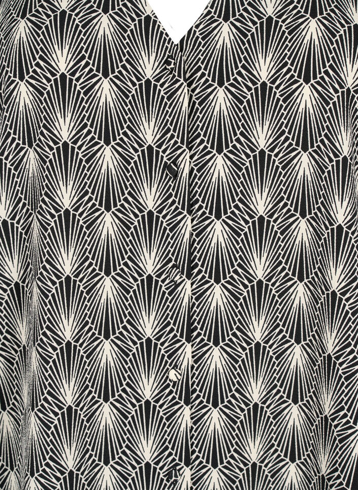  Hemdbluse mit V-Ausschnitt und Aufdruck, Birch Graphic AOP, Packshot image number 2