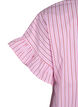 Gestreifte Bluse mit Schößchen- und Rüschendetails, Pink Red Stripe, Packshot image number 3