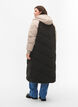 Lange Colorblock-Winterjacke mit Kapuze, Black Comb, Model image number 1