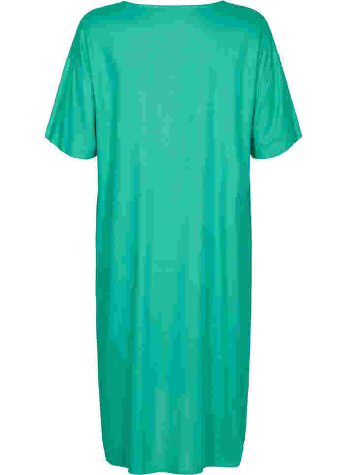 Kurzärmeliges Hemdkleid aus Viskose, Holly Green, Packshot image number 1