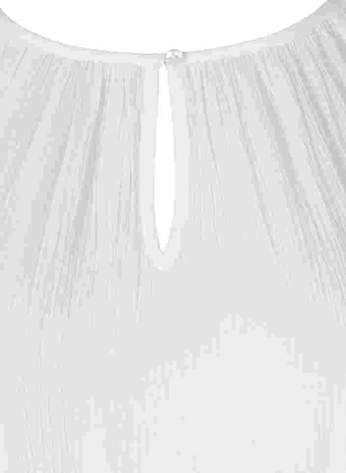 Tunika aus Viskose mit 3/4-Ärmeln, Bright White, Packshot image number 2