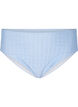 Bikinislip mit Taillenschnitt und Strukturmuster, Blau, Packshot image number 0