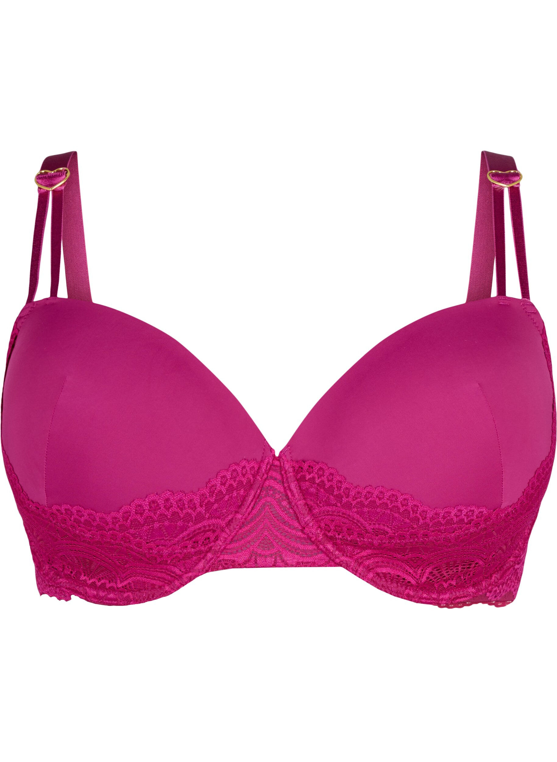 Zizzi Geformter BH mit Spitze, Rot, Packshot image number 0