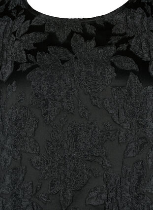  Jacquard-Bluse mit 3/4-Ärmeln, Black, Packshot image number 2
