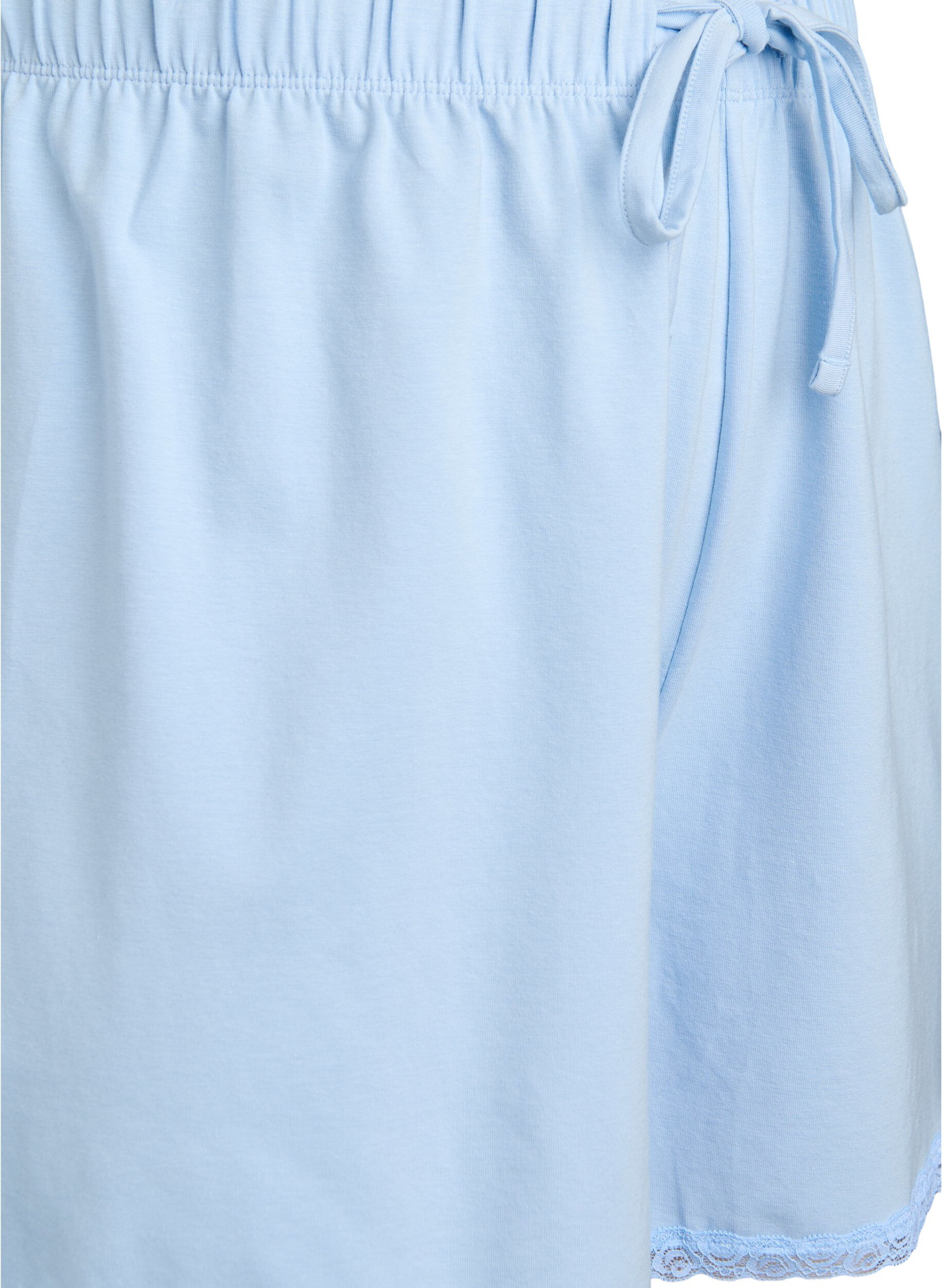 Zizzi Lockere Shorts aus Modal-Mischung mit Spitzensaum, Dutch Canal, Packshot image number 2