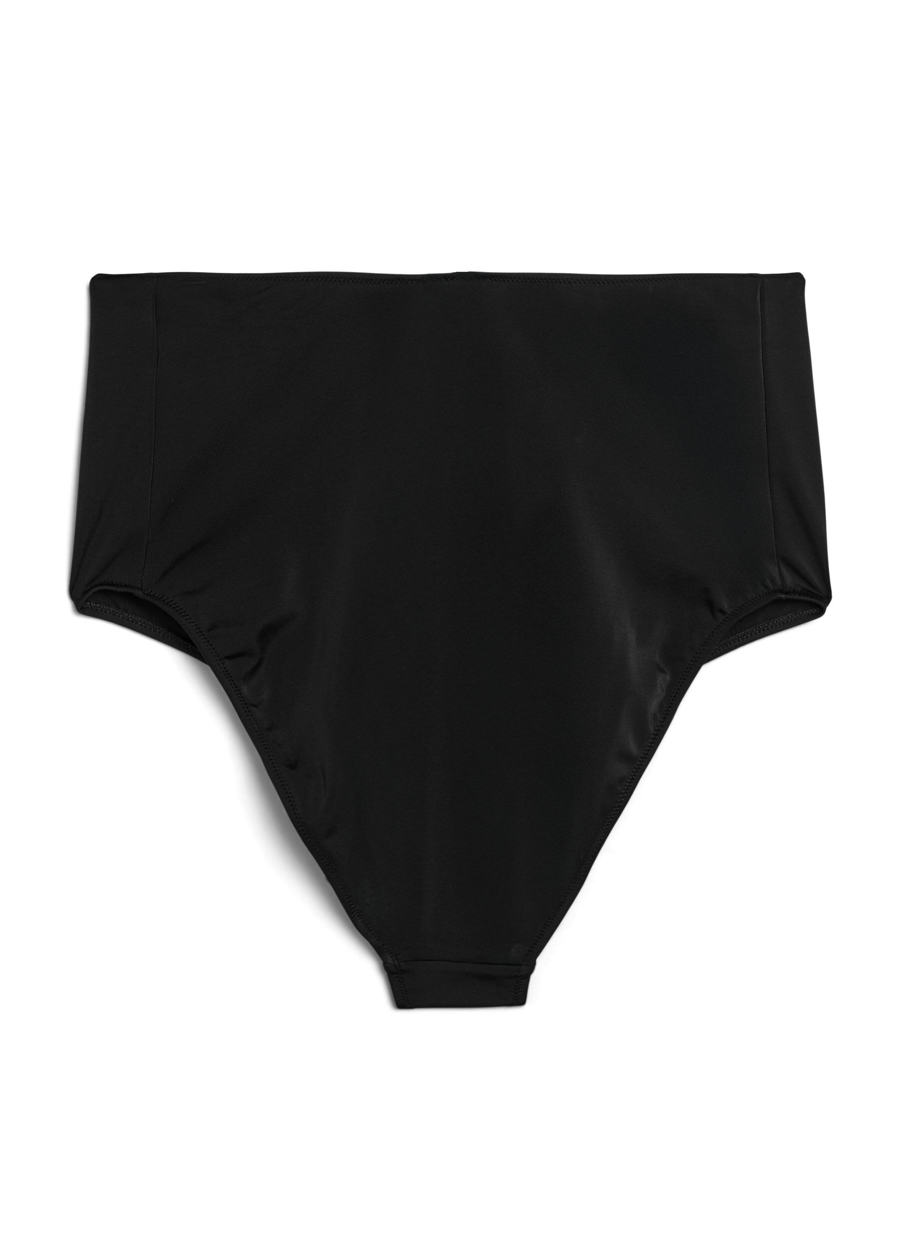 Zizzi Bikinislip mit hoher Taille, Schwarz, Packshot image number 1