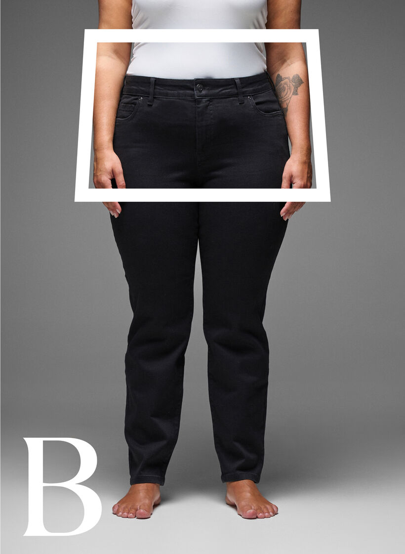 Slim fit Jeans mit normaler Taille, Black, Model image number 1