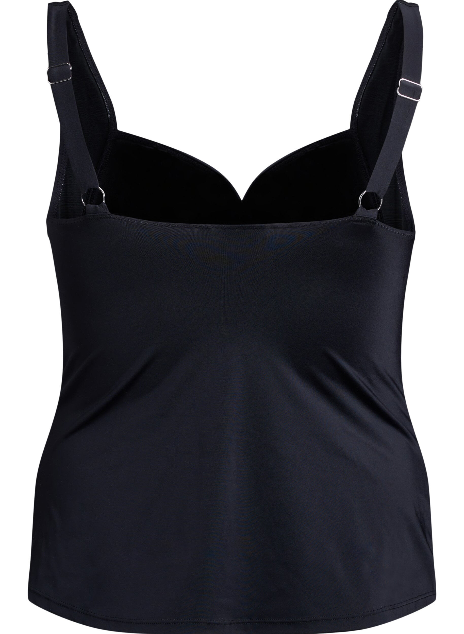 Zizzi Tankini mit Drapierung, Schwarz, Packshot image number 1