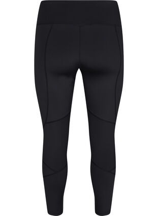 Unifarbene Fitness-Leggings, Black, Packshot image number 1